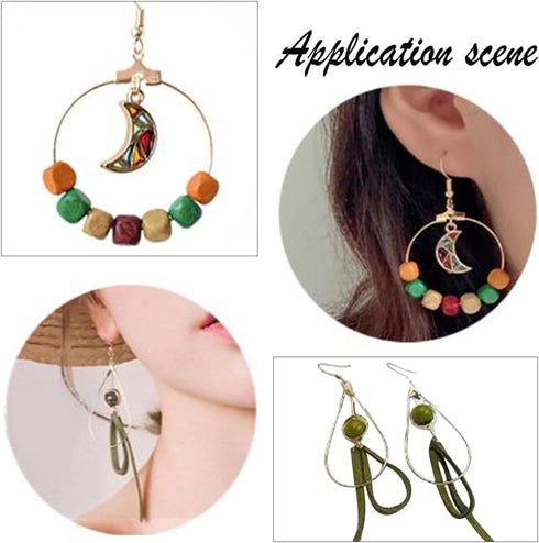 DELORIGIN 192pcs Earring Making Kit with Round Beading Hoop Earring Finding Stainless Steel Earring Finding Component Earring Hooks Jump Rings for...