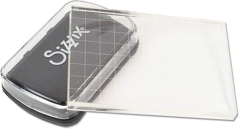 Sizzix Black Ink Pad & Acrylic Block 663006 for Stamping, Embossing, Scrapbooking, Cardmaking, Home Décor, Arts & Crafts, 2 Pieces, 19.00000000000...