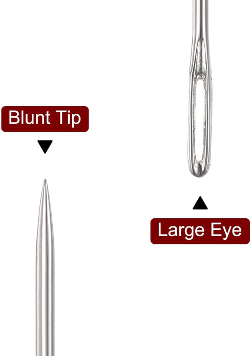 HARFINGTON 30pcs Beading Needles 1.6mm Dia Long Straight Sewing Needles Stainless Steel Embroidery Sewing Needles 3Inch...