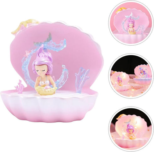 PRETYZOOM Table Lamps Desk Lamps Night Light Mermaid Teen Room Decor Aesthetic Lamps for Bedroom Home Light Decor Small Lamps for Small Spaces Nig...