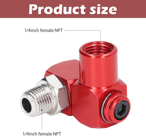 2pcs 1/4inch Air Hose Connector, 360 Degree Swivel Air Hose Connector, Industrial Swivel Air Fittings Swivel Air Hose Connector, Industrial Air Fi...