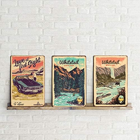 Bayyon Vintage Metal Tin Sign - Area 51 No Trespassing - 7.8 x 11.8 inches - Brown/Silver - Home, Office, Bar, Garage...