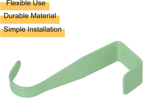 uxcell Over The Door Hook,4 Pack - Carbon Steel Cabinet Door Single Hooks, Metal Door Hanger for Home Kitchen Decoration (Green)...