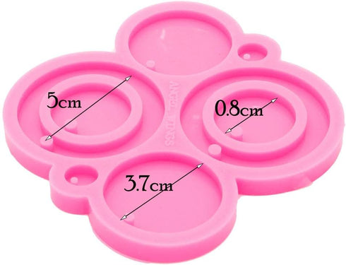 102Pcs Resin Molds Kit, 2pcs Earring Silicone Molds Jewelry Epoxy Casting Molds, Earring Mold with Earring Hooks for DIY Woman Girl Unique Earring...