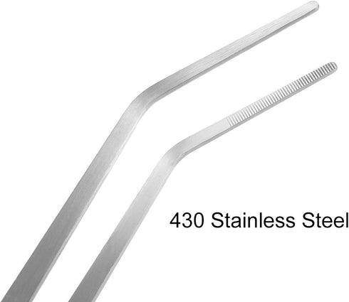 uxcell Aquarium Curved Tweezers 19 Inch Stainless Steel Extra Long, Fish Tank Aquatic Plants Clip...