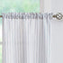 Boho Rustic Tiers Striped Sheer Curtains Pinstripe Rod Pocket Window Tiers for Living Room & Bedroom, Kitchen, Patio, Villa, 27 Inch Wide x 24 Inc...