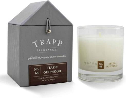 Trapp Signature Home Collection No. 68 Teak & Oud Wood Poured Scented Candle, 7-Ounce...