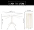 Cambom Collapsible Pasta Drying Rack - Spaghetti Noodle Drying Rack with 10 Bar Handles White...
