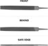KALIM Half Round Medium Cut File, Double Cut Teeth, 6'' Length, Made of High Carbon Steel, Hand File without Handle Suitable for Wood, Metal, Shar...