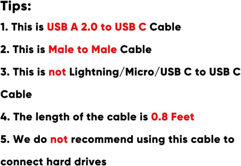 CableCreation USB C Cable Short 0.8FT, Durable USB C to USB A Short USB C Cable Fast Charging 3A 480Mbps Data USB A to USB C for Power Bank, iPad ...