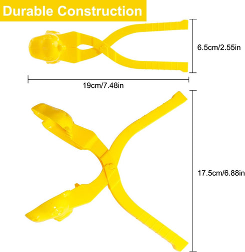 4 Pcs/Set Snowball Maker Clips, Dinosaur Shaped Snow Ball Maker Clips Clamps Outdoor Winter Play Snow Toys Plastic Sand Molds Clay Tools for Kids ...