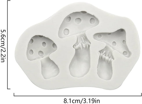 White Mushroom Silicone Mold Chocolate Candy Clay Mold For Diy Dessert Crystal Ice Mold Handmade Cupcake Decor Baking Tool Mushroom Silicone Mold,...