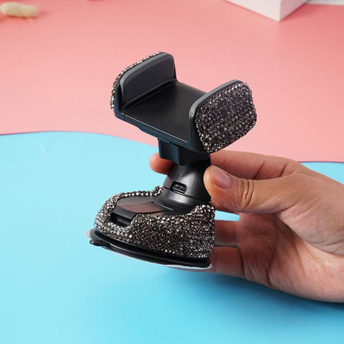 Cxtiy Car Phone Holder Adjustable Strong Sticky Dashboard Air Vent Base Car Air Vent Phone Mount Dashboard Cell Phone Holder Diamond Suction Cup h...
