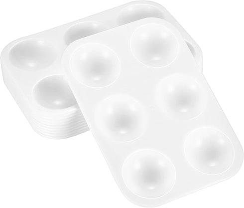 10 Pcs Plastic Paint Tray Palettes, Paint Tray Palettes for Painting Tray, Rectangular White Paint Palette Tray,Watercolor Oil Paints Acrylic Pale...