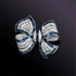 Rhinestone Bow Collar Brooch Crystal Bow Brooch Pin Vintage Blue Sparkling lapel Pin Crystal Collar Pin Ribbon Bow Brooch Badge Clothing Accessory...