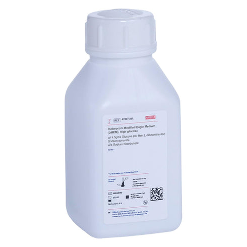 HiMedia AT007-1L Dulbecco's Modified Eagle Medium (DMEM), High Glucose with 4.5 g Glucose per L, L-Glutamine and S, 1 L...