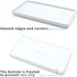 Ceramic Tray, Small Rectangle White Organizer for Candle, Soap, Jewelry, Perfume, Towel Holder, Bathroom, Kitchen Sink, Counter, Restroom...