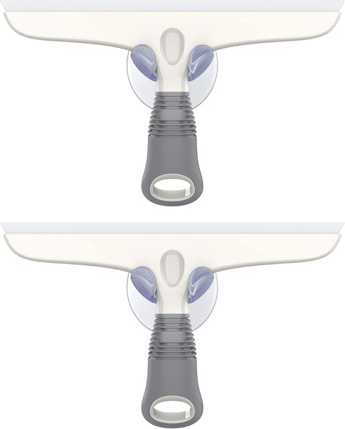 MR.SIGA Multi-Purpose Silicon Squeegee for Window, Glass, Shower Door, Car Windshield, Heavy Duty Window Scrubber, includes Suction Hook, 10 inch,...