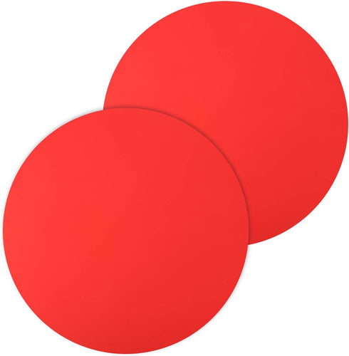 ONE250 12" Inch Silicone Microwave Multi-Mat, Non-Stick Heat Resistant Oven Mat Microwave Trivet Mat - 2 Pack (Red)...