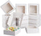 BENECREAT 20 Pack White Kraft Paper Boxes with Clear Window 3.6x3.6x1.4 Gift Packaging Boxes for Bakery Cookies Cake Candy Wedding Party, Mother's...