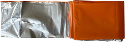 Rescue Essentials Hypothermia Wrap Blanket, Oversized 60" x 96", Mylar/Lightweight Polyethylene Fabric (Orange)...