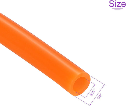 DMiotech 5/32" ID 1/4" OD 3.3 Feet Silicone Tube Orange Industrial Silicone Tubing for Water Air Pump...