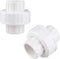 2 Pack 1/2" PVC Pipe Union Fittings PVC Adapter with EPDM O-Ring White 1/2 Inch Slip Union Coupling Adapter Schedule 40 for Irrigation, Pool & Spa...