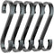 5 Pcs Black S-Shaped Hooks,Space Aluminum S Hook Multifunctional Hanging Hook Clasp Holder for Kitchen Bedroom Utility Hooks, Industrial Hooks Har...