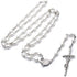 XAM 2Pcs/set Rosary Bead Cross Catholic Necklace Set Catholic Multicolor Rose Necklace Jewelry Religious Jesus Necklaces for Women Men...
