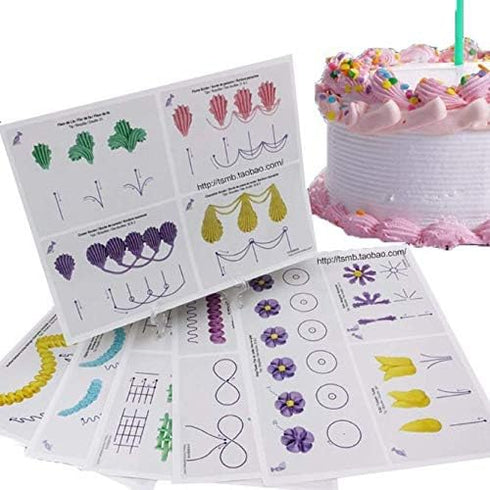 23 Sheets/Set Cake Decorating Practice Board Cream decorating drawings...