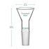 Glass Short Stem Powder Funnel with O.D. 50 mm at Top, Durable Borosilicate Glass Filter with 24/40 Inner Joint...