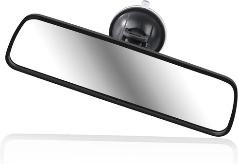 9.8'' Car Rear View Mirror with Suction Cup, Anti Glare Adjustable Auto Interior Rearview Mirror, HD Thickened Vehicle Inside Mirror Reduce Blind ...
