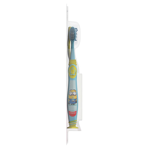 Colgate Kids Toothbrush, Minions, Extra Soft Toothbrush with Suction Cup, 2 Pack...