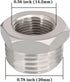 Nickel Plated Brass Reducer Faucet Adapter G 1/2 Male to 3/8 Female Compression Hose Fitting Water Supply Line Adapter for Kitchen Bathroom Plumbi...