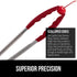 GORILLA GRIP Stainless Steel Heat Resistant Kitchen Tongs for Cooking, 9 + 12 Inch, Set of 2 BBQ Tong, Non Scratch Silicone Tip for Pan, Strong Gr...