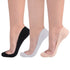 Womens TRULY No Show Socks for Flats Heels Non Slip Cotton Ultra Low Cut Liner Socks(3-Black+Grey+Nude,5-7.5)...