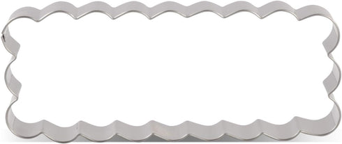 LILIAO Scalloped Edge Rectangle Cookie Cutter, 4.7 x 1.9 inch, Stainless Steel...