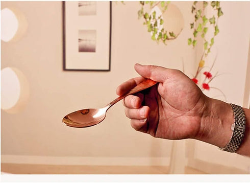Copper Spoons, 99.9% Pure Copper Long Soup Spoons, Durable Dessert Spoons,Table Spoon Use for Home, Kitchen and Restaurant (One pretend)...