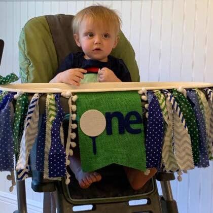 Golf High Chair Banner for 1st Birthday - First Birthday Decoration for Baby's,The First Gift for The Birthday Party,Photo Props For Birthday Part...