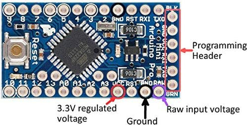 SparkFun Pro Mini ATmega328-3.3V/8MHz Development Board Compatible with Arduino Boards and IDE...