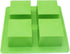 X-Haibei 4-Cavity Square Silicone Mold for Soap, Lotion Bars, Candles & DIY Crafts – 4oz per Cube, Flexible & Non-Stick...