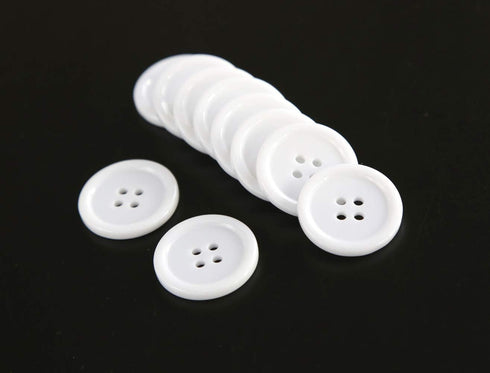 GANSSIA 7/8 Inch (22.5mm) White Button Resin Sewing Buttons for Garment and DIY Craft Scrapbooking Pack of 70 Pcs...