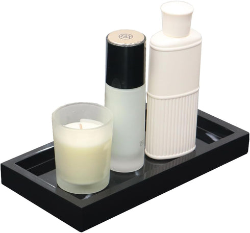 Bathroom Vanity Tray: Toilet Tank Tray Black Marble Bathroom Tray Countertop and Vanity Tray Resin Tray Vlack Vanity Tray...