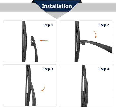 X AUTOHAUX Rear Windshield Wiper Blade Arm Set for Mazda 2 2007-2014 14 Inch 355mm...