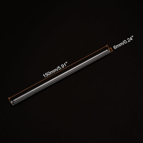 MECCANIXITY Borosilicate Glass Stick 5.91" Length 6mm Dia Stir Rod Mixing Tools with Both Ends Round for Lab Kitchen Science 3Pcs...