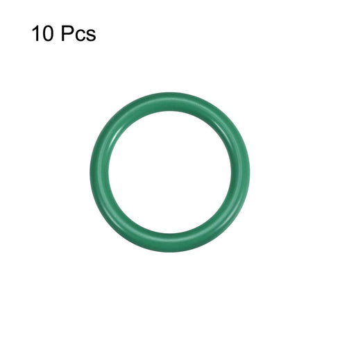 uxcell Fluorine Rubber O-Rings, 24mm OD 19.2mm ID 2.4mm Width FKM Seal Gasket for Machinery Plumbing, Green, Pack of 10...