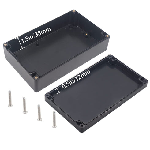 Watertight Junction Box, IP67 Waterproof Project Box Durable ABS Plastic Electronic Enclosure Case for DIY Electrical Project Black 7.87" x 4.72" ...