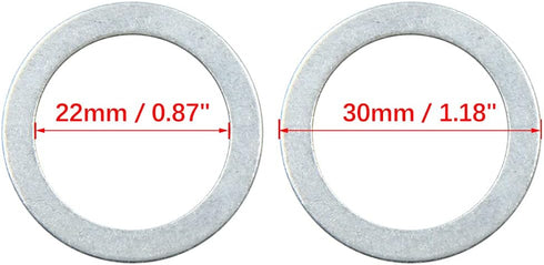 X AUTOHAUX 10pcs Engine Oil Crush Washers Drain Plug Gaskets 22mm ID. 30mm OD. for Car...