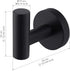 KES Bathroom Accessories Hardware Set Toilet Paper Holder and Robe Towel Hook SUS304 Stainless Steel Round Wall Mounted Matte Black, LA20BKDG-21...