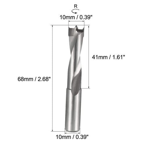 uxcell Brad Point Drill Bits for Wood 10mm x 68mm Right Turning Carbide for Woodworking Carpentry Drilling Tool...